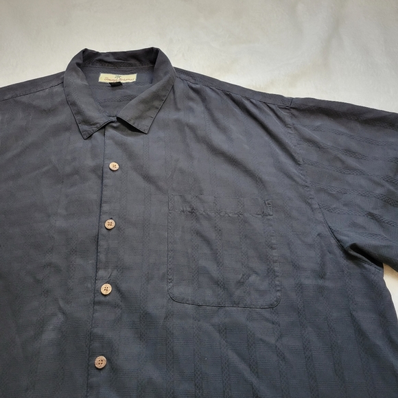 Tommy Bahama Shirt Mens 2XL Golf Embroidered 100% Silk Black King Of The Green - Picture 4 of 9